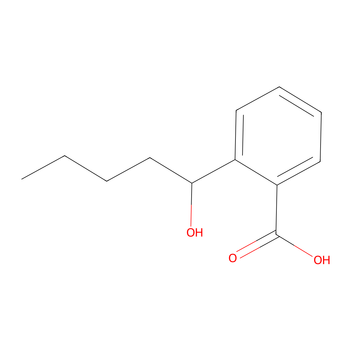 2-(1-hydroxypentyl)benzoic Acid molecular structure, CAS 380905-48-6