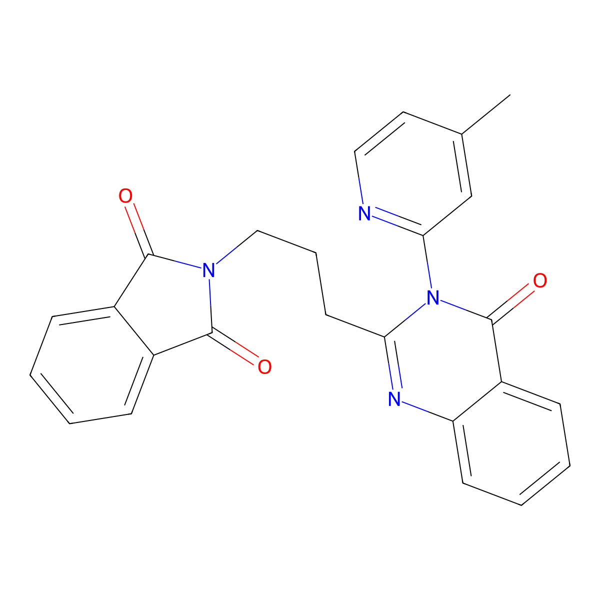 2-[3-[3-(4-Methylpyridin-2-yl)-4-oxoquinazolin-2-yl]propyl]isoindole-1,3-dione molecular structure, CAS 380905-96-4