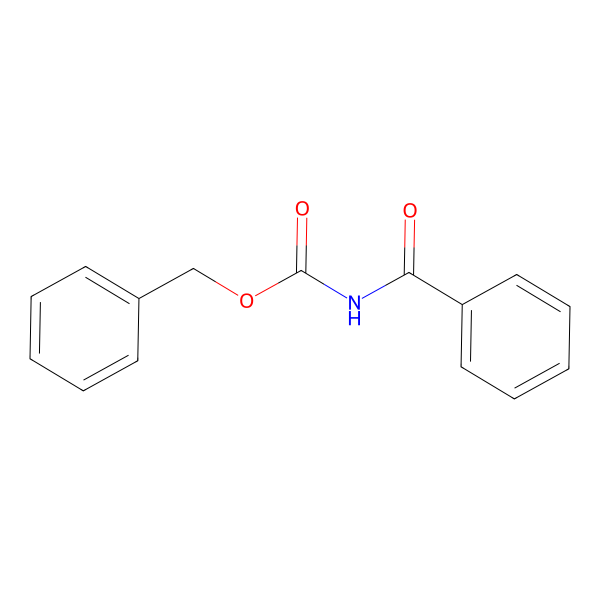 Benzyl benzoylcarbamate molecular structure, CAS 38091-74-6