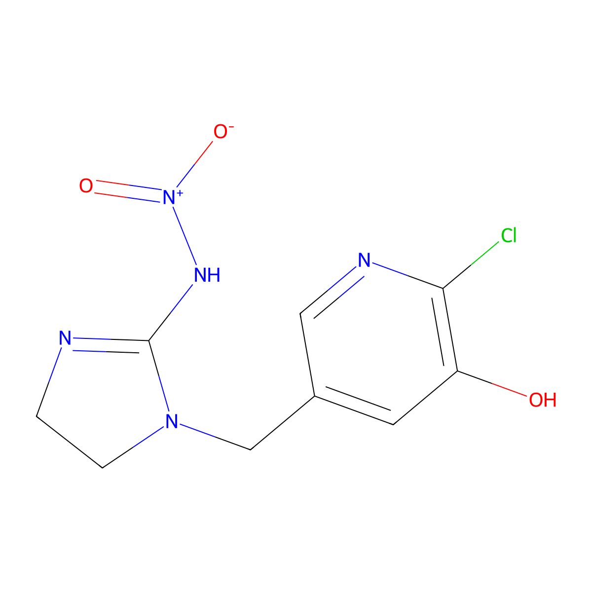 Imidacloprid-3-hydroxy molecular structure, CAS 380912-09-4