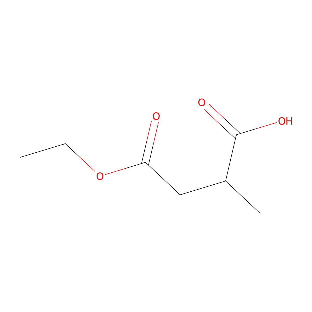 (2R)-4-ethoxy-2-methyl-4-oxobutanoic acid molecular structure, CAS 380913-95-1
