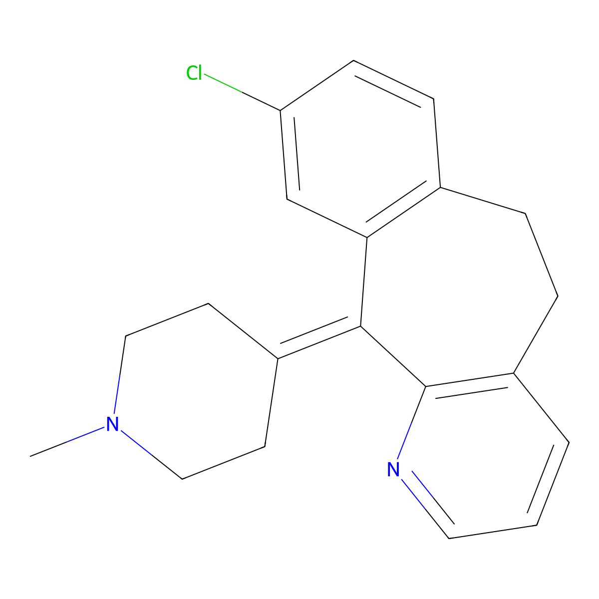 8-Dechloro-9-chloro-N-methyl Desloratadine molecular structure, CAS 38092-88-5