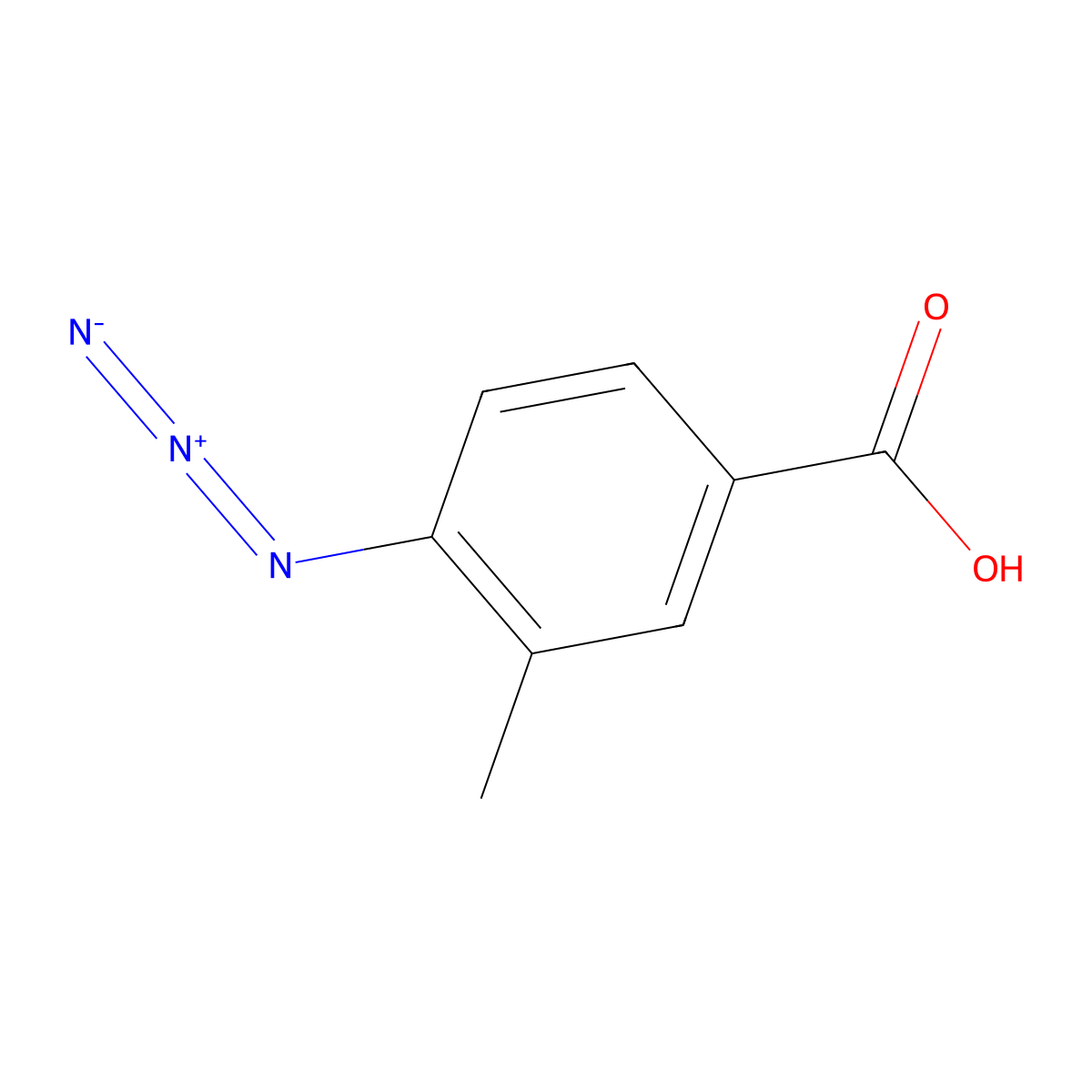 4-Azido-3-methylbenzoic acid molecular structure, CAS 380922-31-6