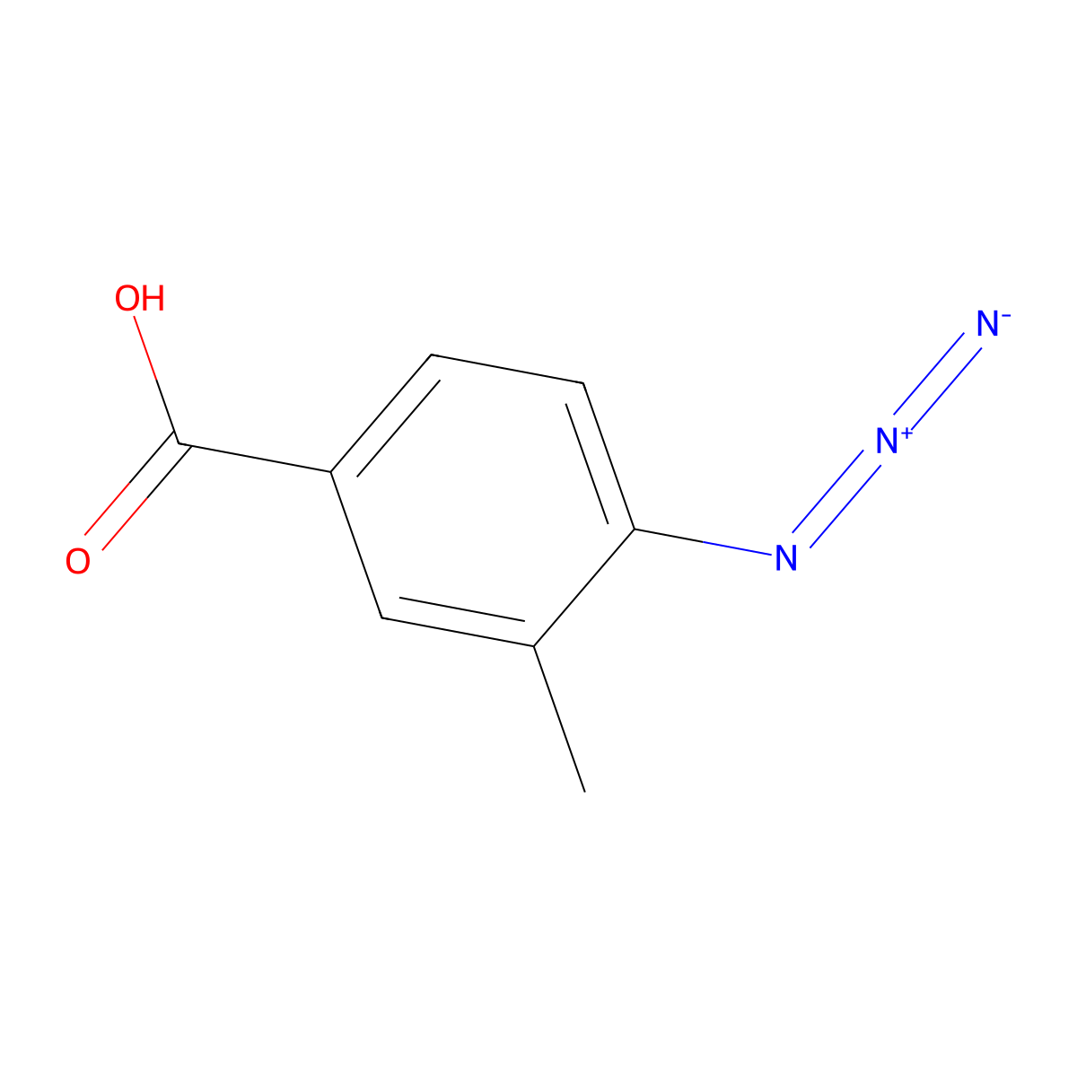 4-Azido-3-methylbenzoic acid molecular structure, CAS 380922-31-6