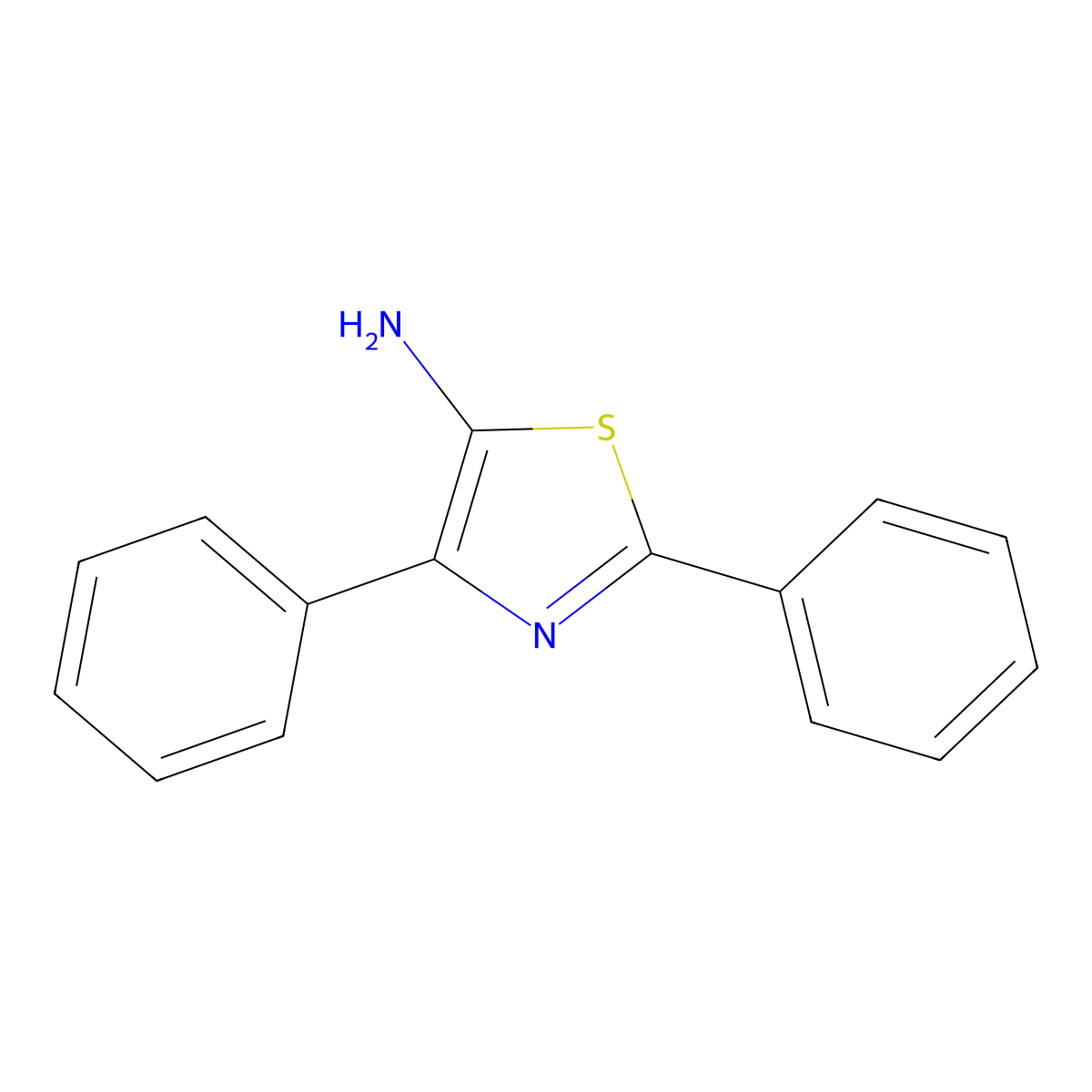 2,4-Diphenyl-5-thiazolamine molecular structure, CAS 38093-77-5