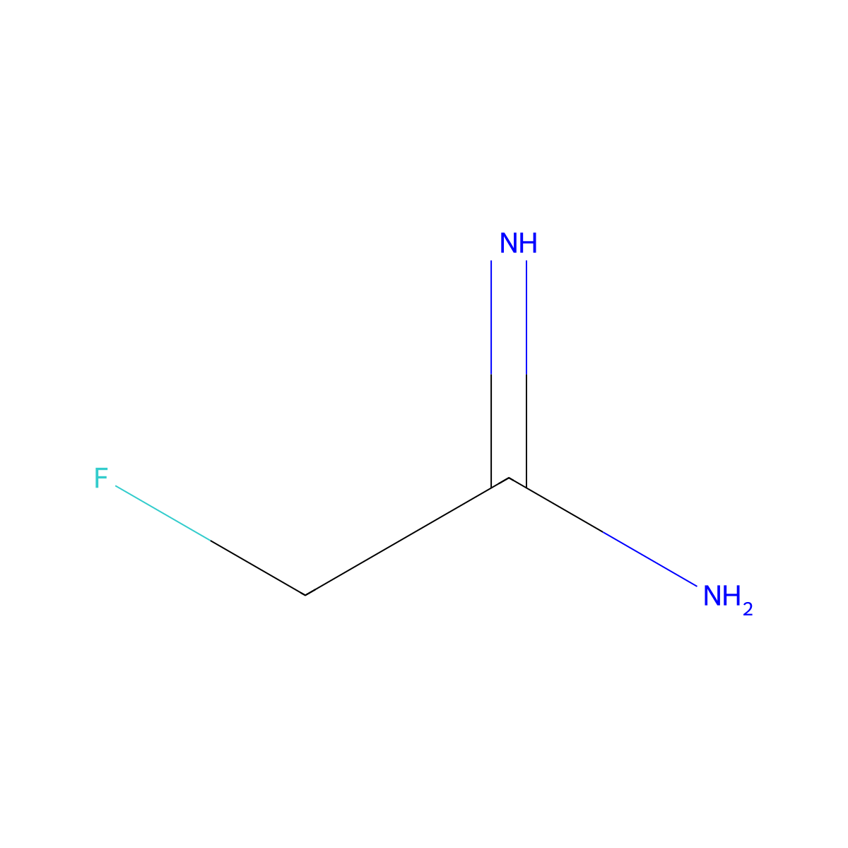 2-Fluoroethanimidamide molecular structure, CAS 381-63-5