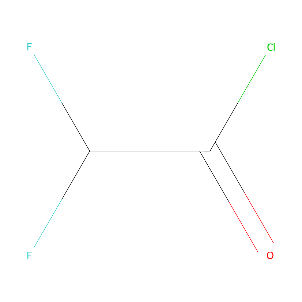 2,2-Difluoroacetyl chloride molecular structure, CAS 381-72-6
