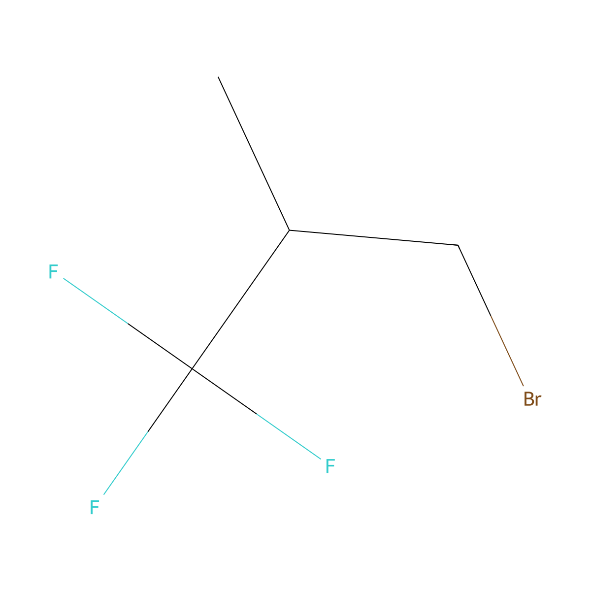 3-Bromo-1,1,1-trifluoro-2-methylpropane molecular structure, CAS 381-80-6