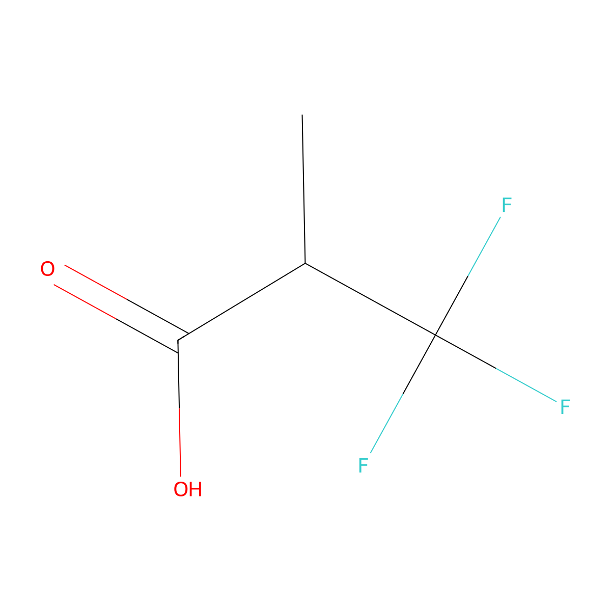 3,3,3-Trifluoro-2-methylpropanoic acid molecular structure, CAS 381-97-5