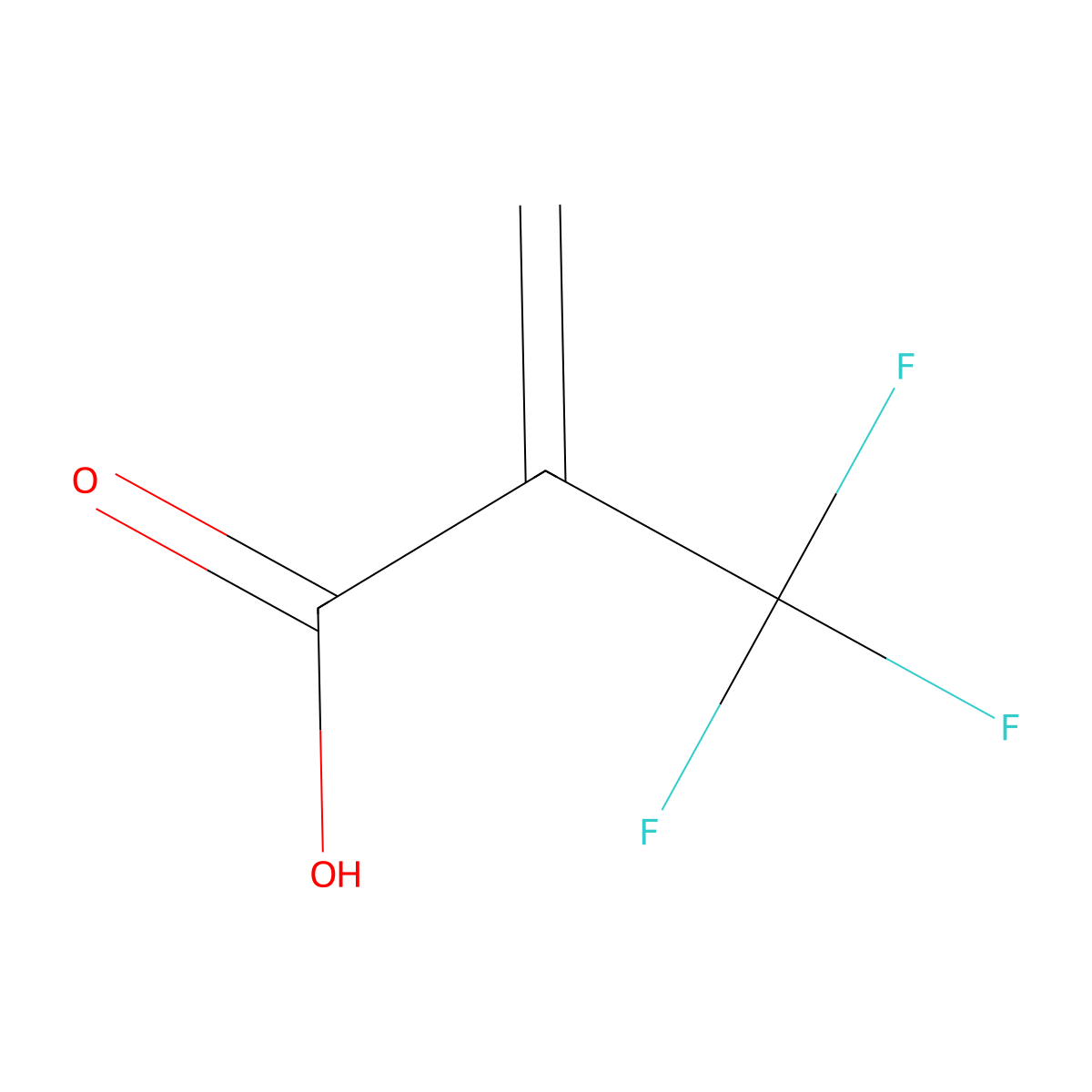 2-(Trifluoromethyl)acrylic acid molecular structure, CAS 381-98-6