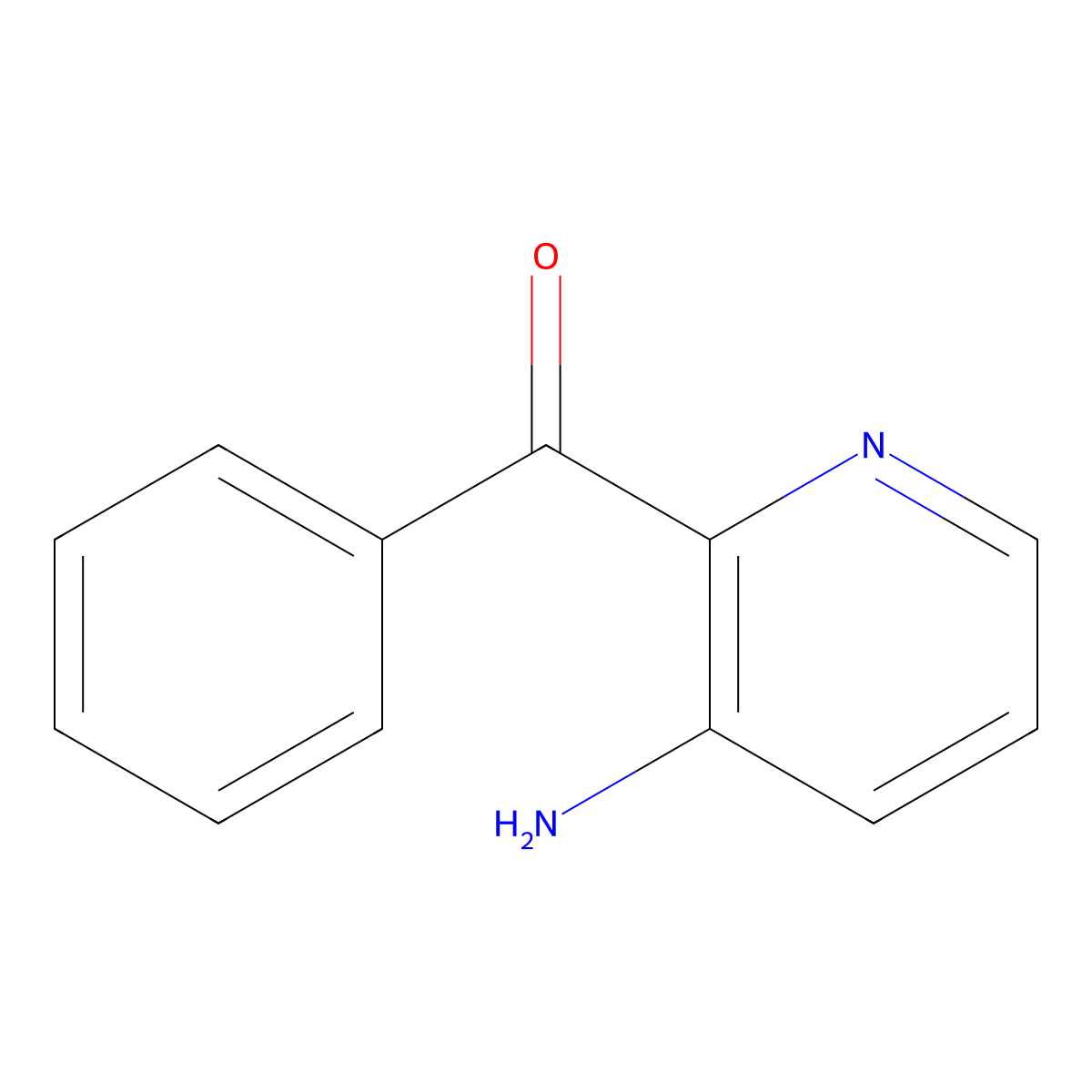 (3-Aminopyridin-2-yl)(phenyl)methanone molecular structure, CAS 3810-13-7