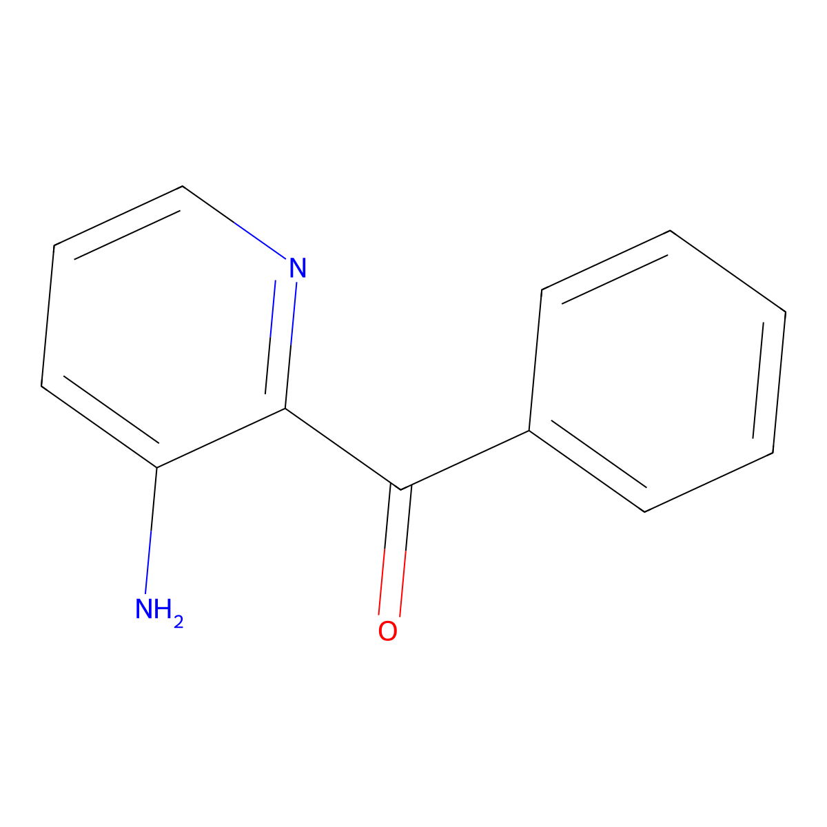 (3-Aminopyridin-2-yl)(phenyl)methanone molecular structure, CAS 3810-13-7