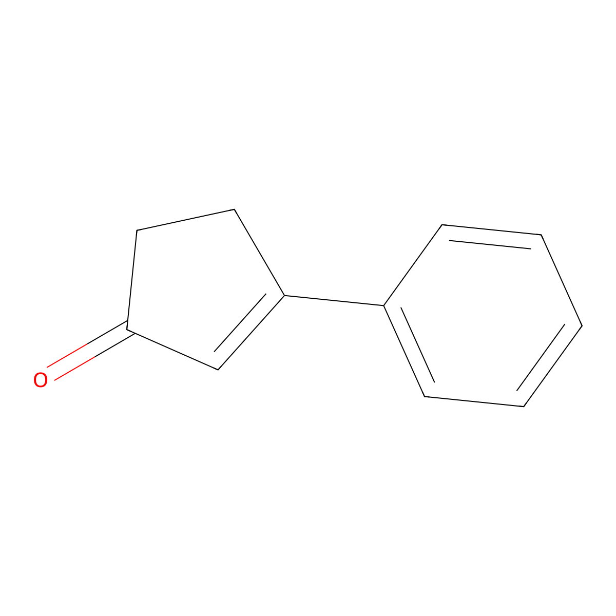 3-Phenyl-2-cyclopenten-1-one molecular structure, CAS 3810-26-2