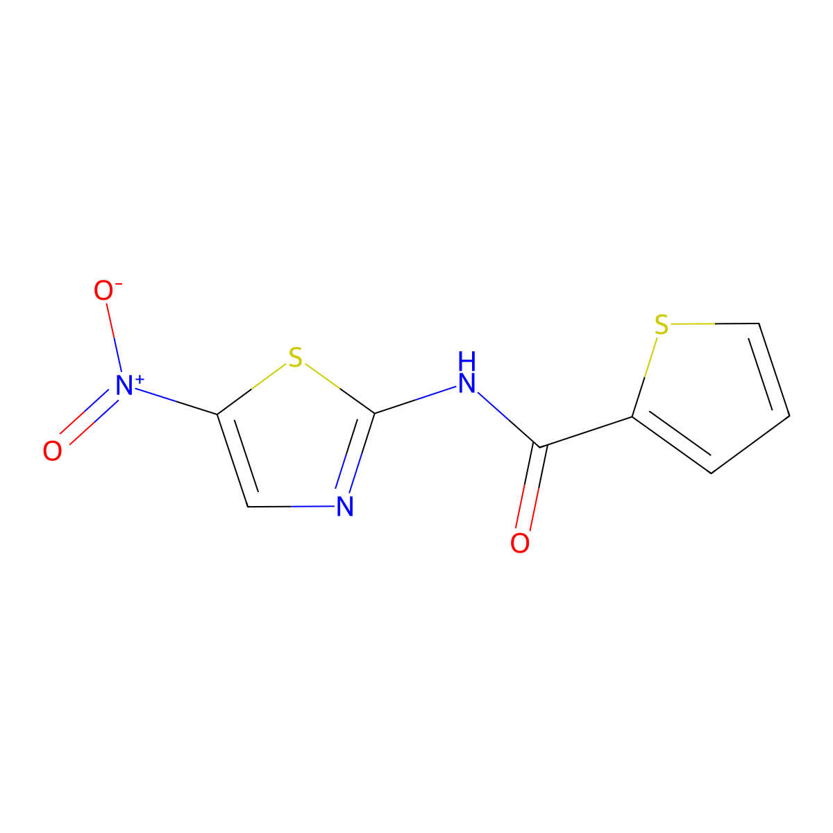 2-(alpha-Thenoylamino)-2-nitro-5-thiazole molecular structure, CAS 3810-35-3