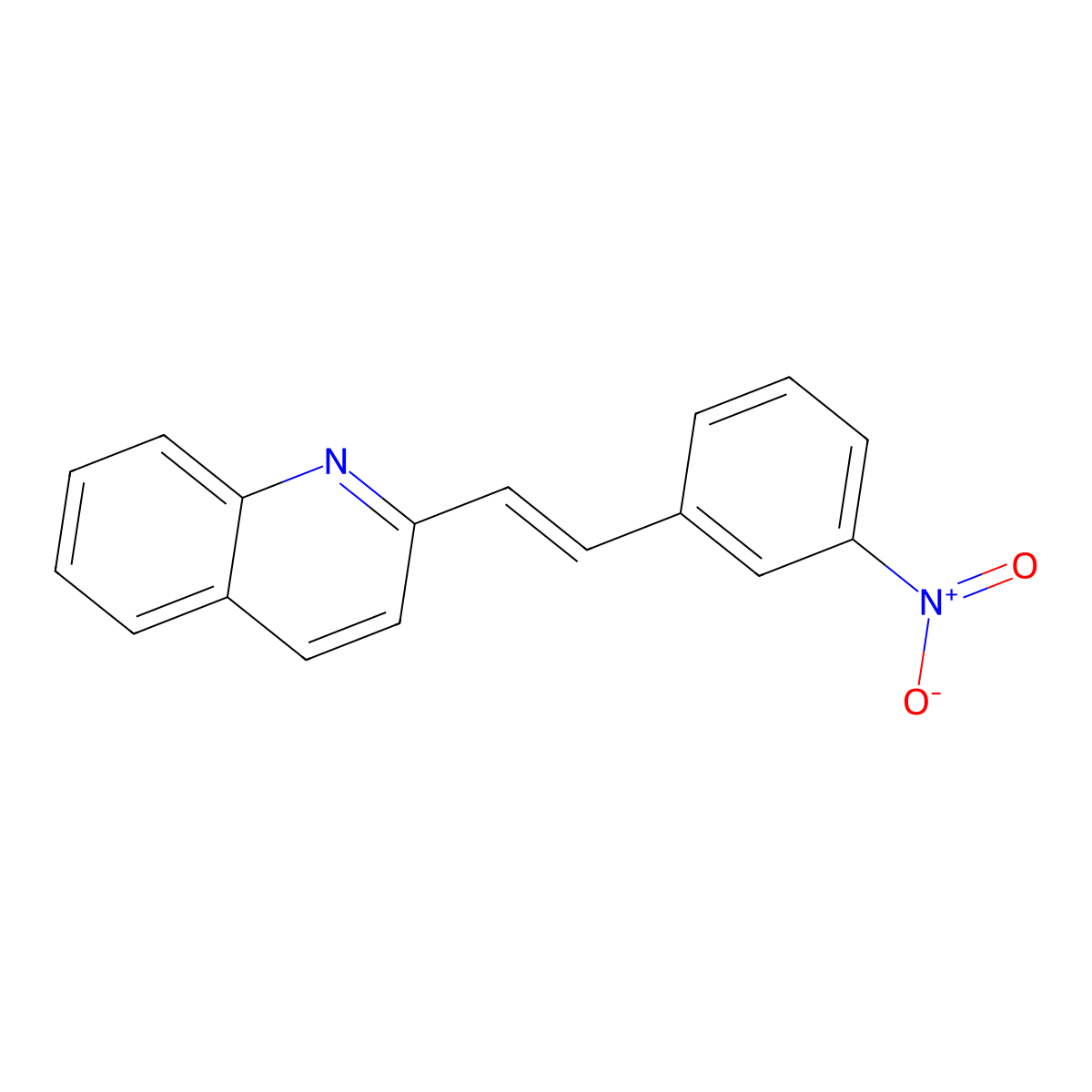 2-[(E)-2-(3-nitrophenyl)vinyl]quinoline molecular structure, CAS 38101-92-7