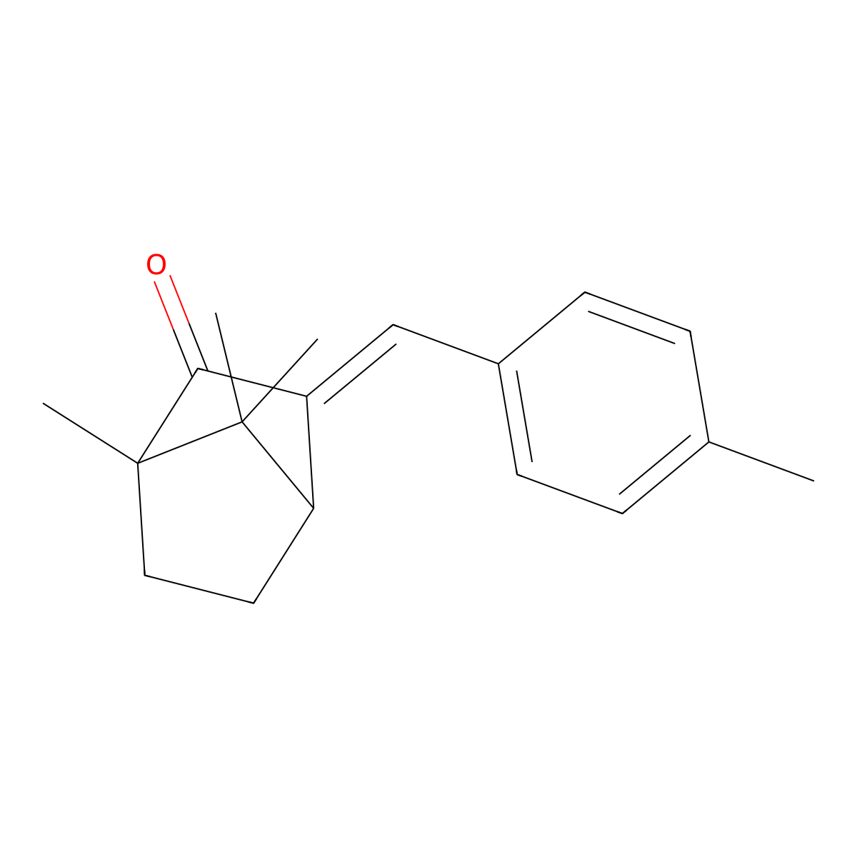 3-(4'-Methylbenzylidene)camphor molecular structure, CAS 38102-62-4