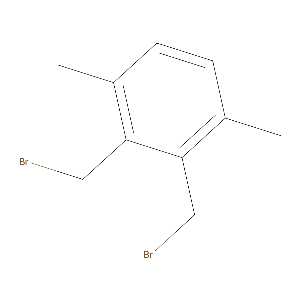 Benzene, 2,3-bis(bromomethyl)-1,4-dimethyl- molecular structure, CAS 38108-82-6
