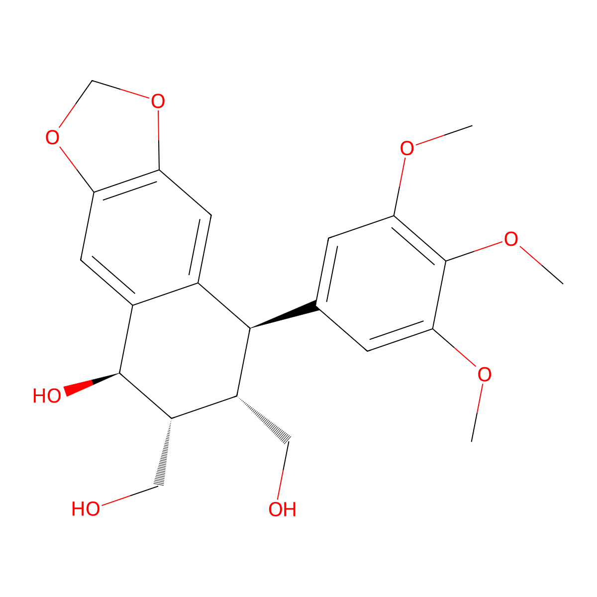 Picropodophyllol molecular structure, CAS 3811-15-2