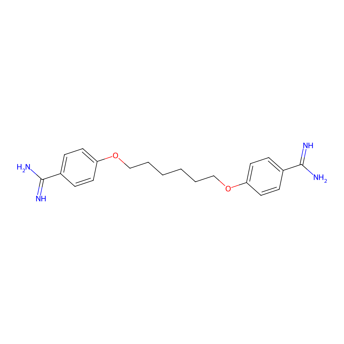Hexamidine molecular structure, CAS 3811-75-4