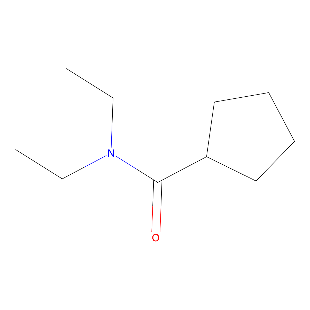 N,N-diethylcyclopentanecarboxamide molecular structure, CAS 38111-06-7