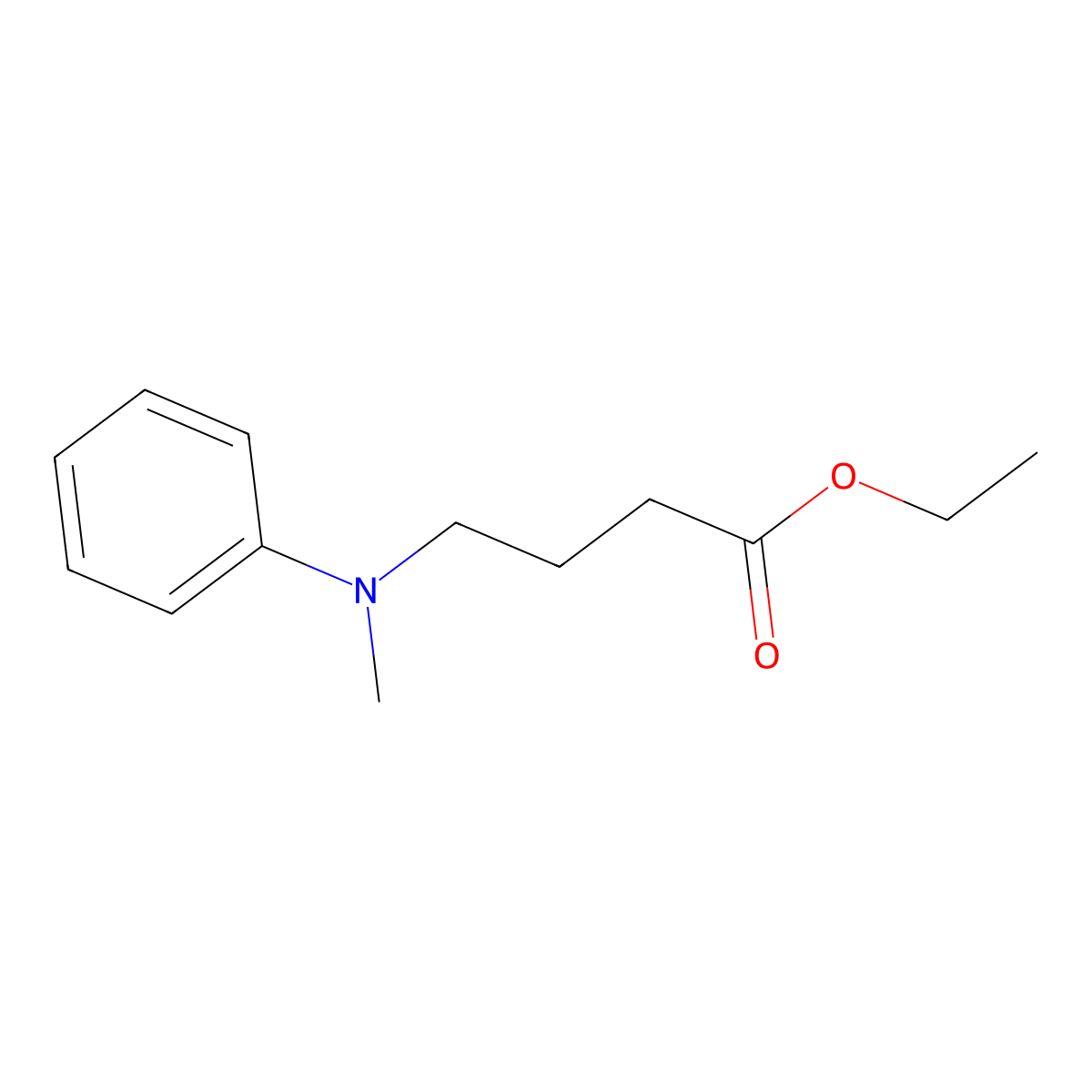 ethyl 4-(Methyl(phenyl)amino)butanoate molecular structure, CAS 38113-78-9