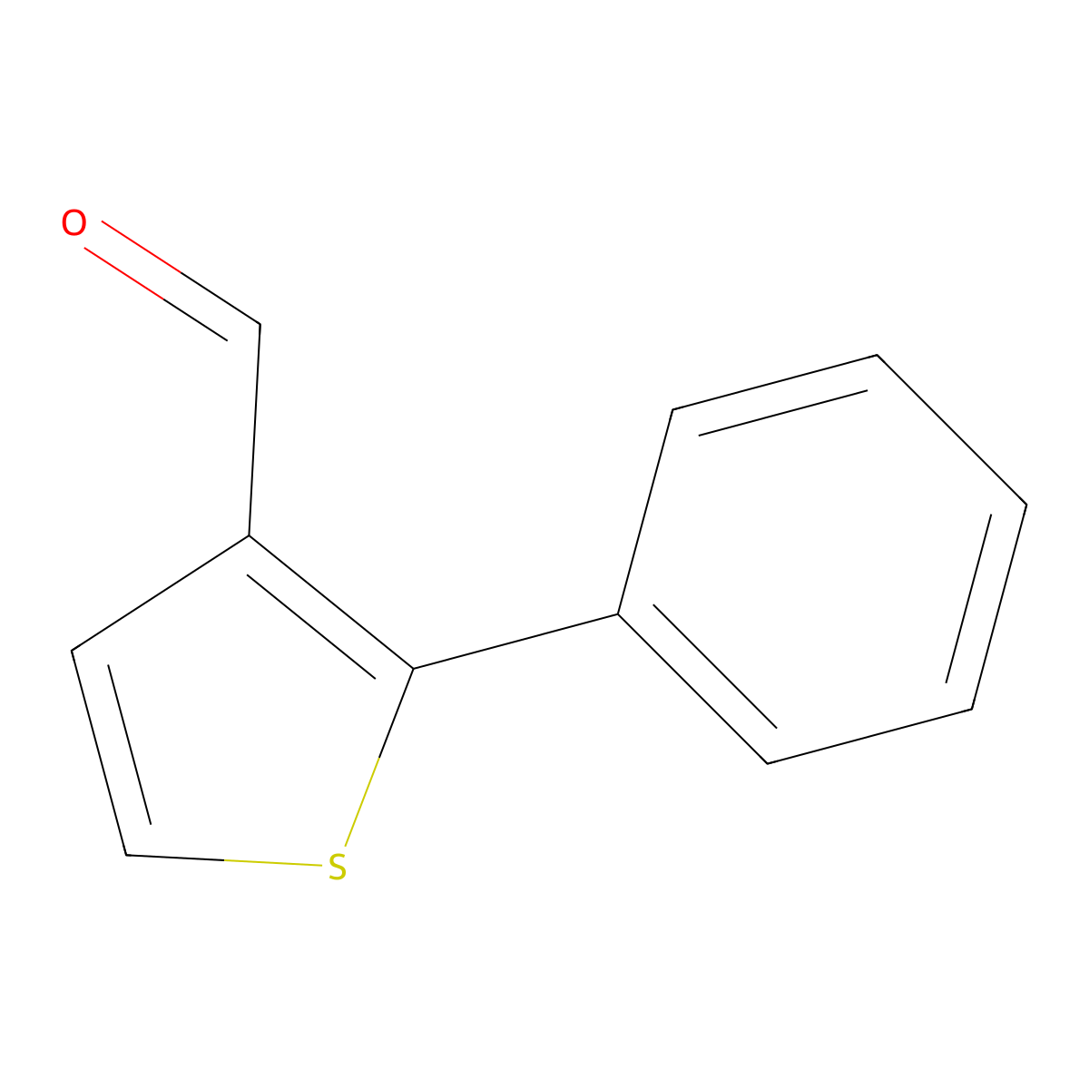 2-Phenylthiophene-3-carbaldehyde molecular structure, CAS 38115-13-8