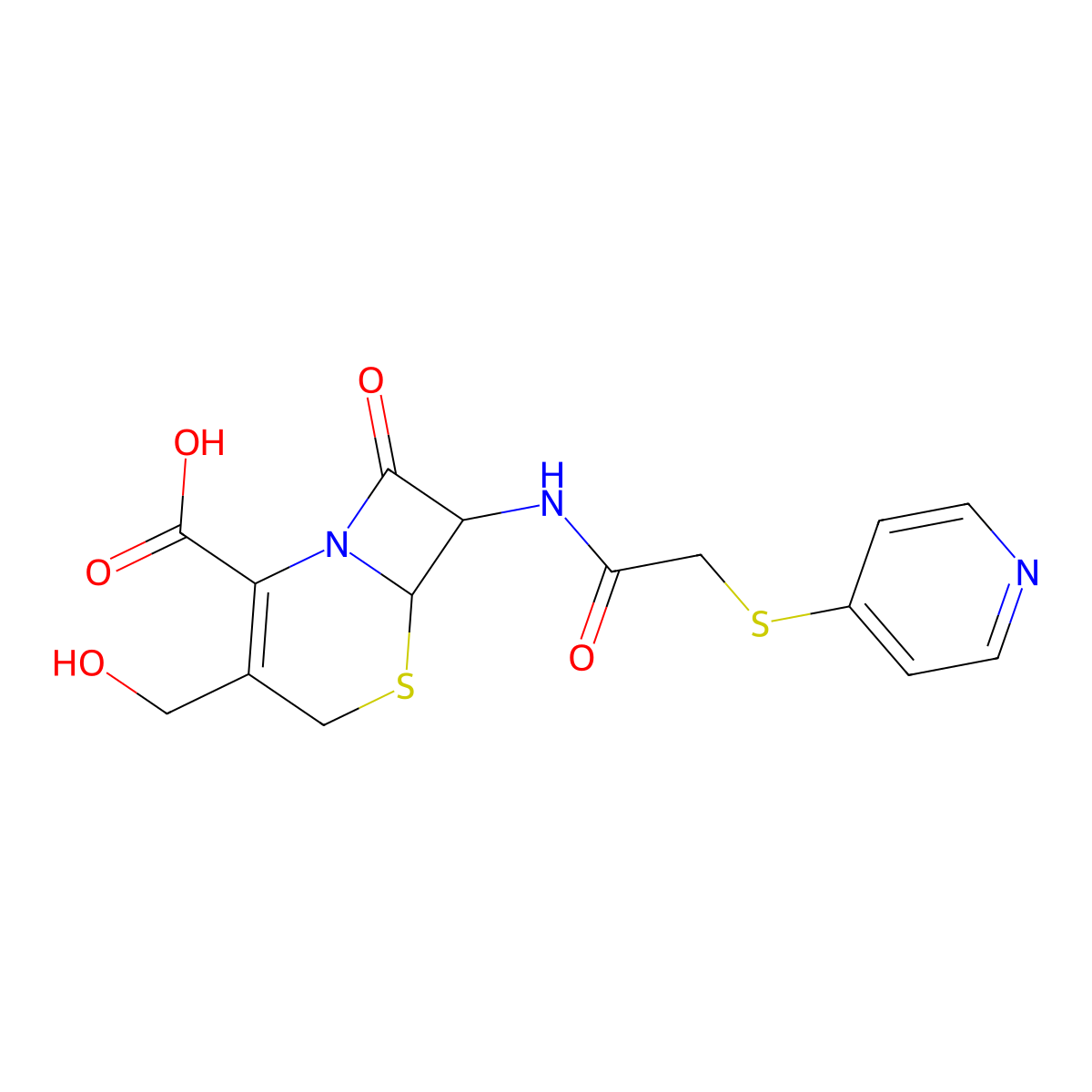 Desacetylcephapirin molecular structure, CAS 38115-21-8