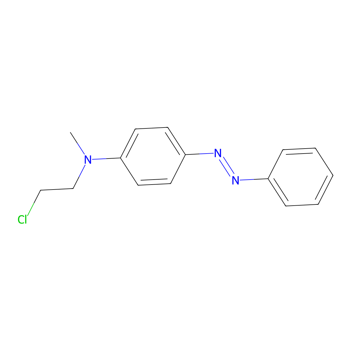N-(2-Chloroethyl)-N-methyl-4-(phenylazo)aniline molecular structure, CAS 38115-53-6
