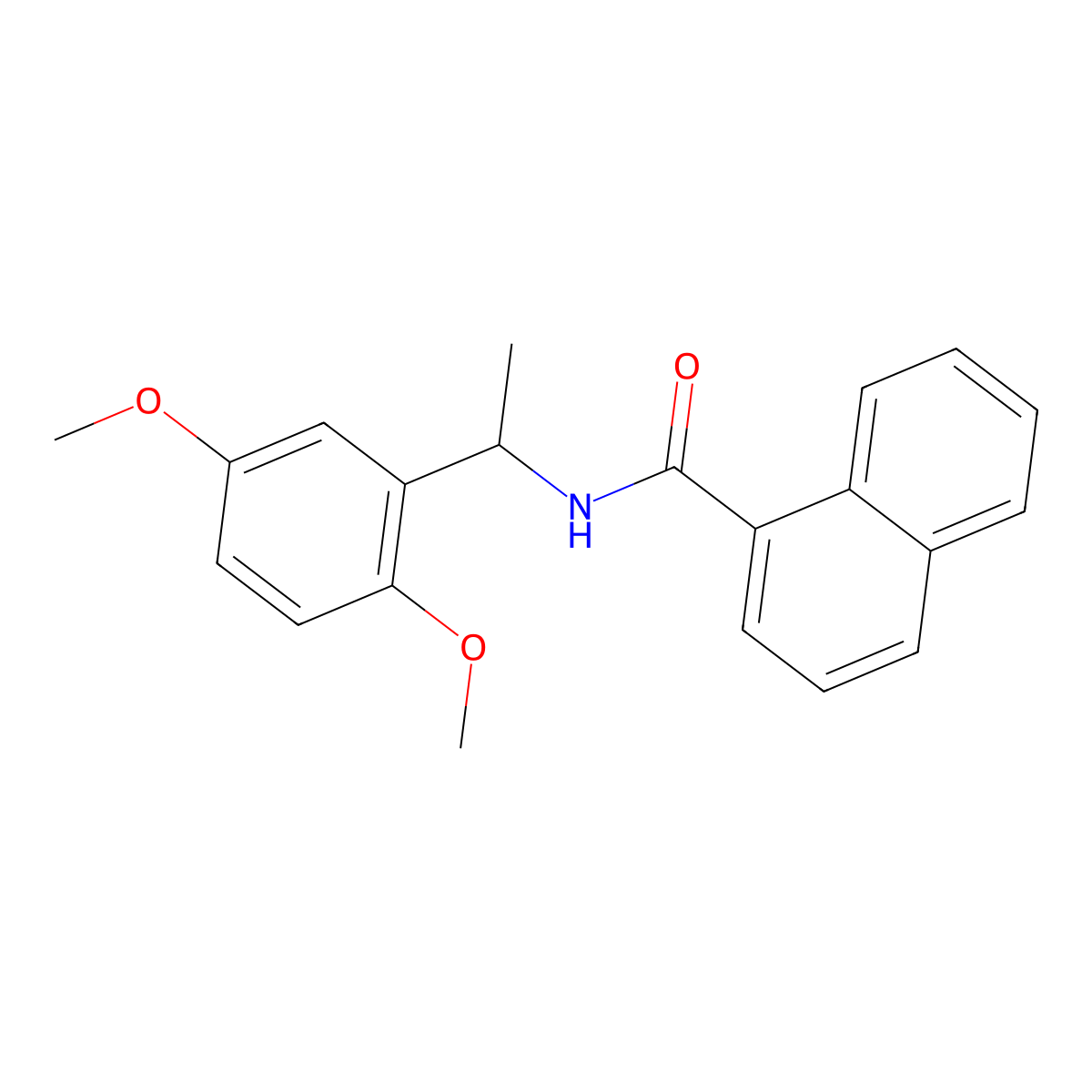 N-[1-(2,5-dimethoxyphenyl)ethyl]naphthalene-1-carboxamide molecular structure, CAS 381168-39-4