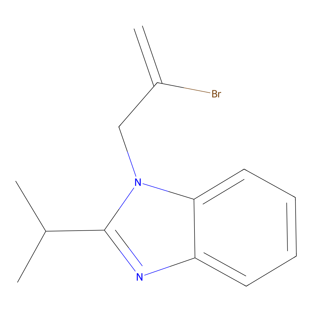 1-(2-Bromoprop-2-enyl)-2-propan-2-ylbenzimidazole molecular structure, CAS 381169-02-4