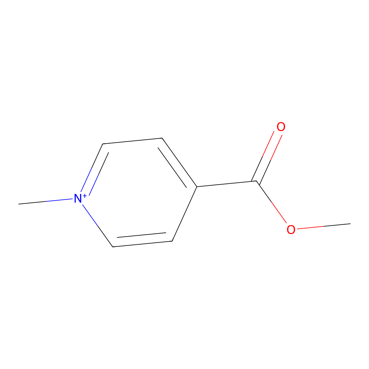 Pyridinium, 4-(methoxycarbonyl)-1-methyl- molecular structure, CAS 38117-49-6