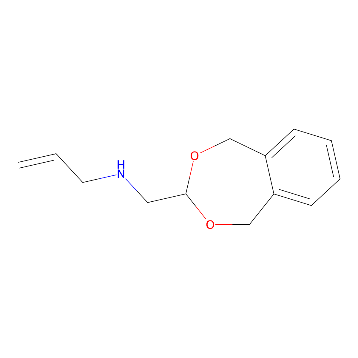 Allyl-(5,9-dihydro-6,8-dioxa-benzocyclohepten-7-ylmethyl)-amine molecular structure, CAS 381172-70-9