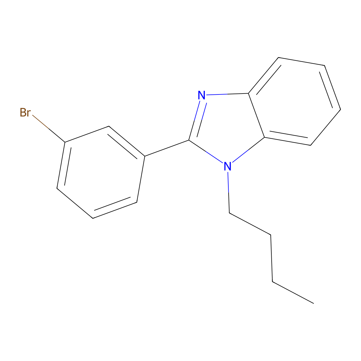 2-(3-Bromophenyl)-1-butylbenzimidazole molecular structure, CAS 381173-03-1