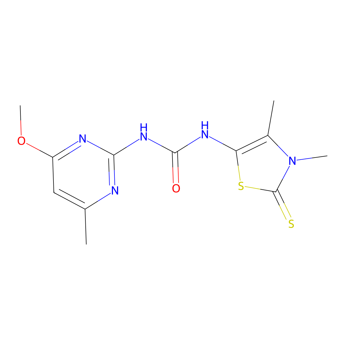 1-(3,4-Dimethyl-2-sulfanylidene-1,3-thiazol-5-yl)-3-(4-methoxy-6-methylpyrimidin-2-yl)urea molecular structure, CAS 381174-33-0