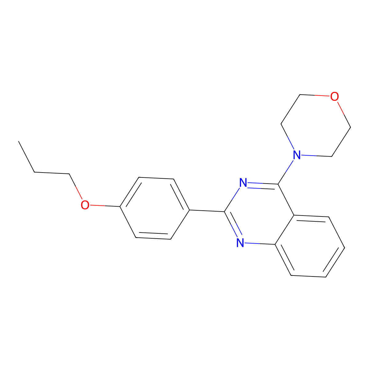 4-[2-(4-Propoxyphenyl)quinazolin-4-yl]morpholine molecular structure, CAS 381174-79-4