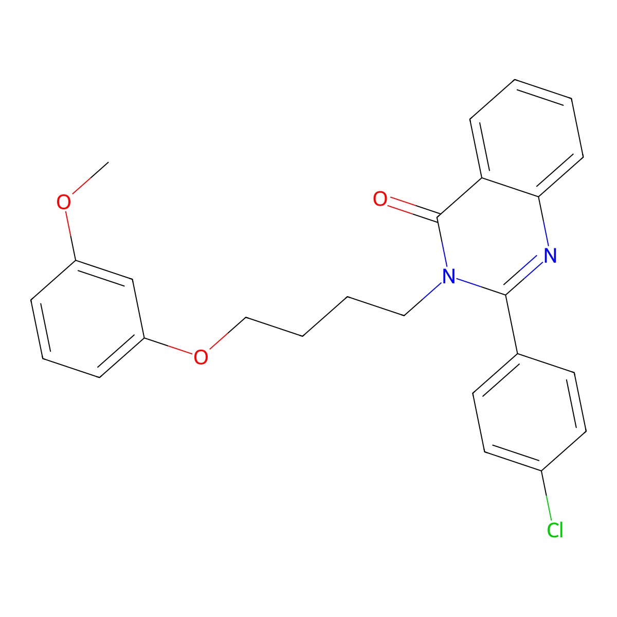 2-(4-Chlorophenyl)-3-[4-(3-methoxyphenoxy)butyl]quinazolin-4-one molecular structure, CAS 381176-24-5