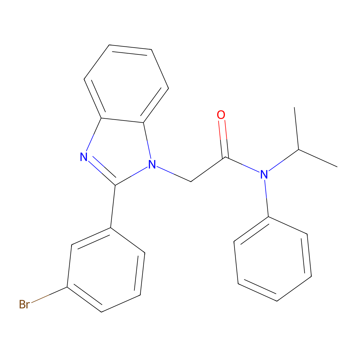 2-[2-(3-bromophenyl)benzimidazol-1-yl]-N-phenyl-N-propan-2-ylacetamide molecular structure, CAS 381176-32-5