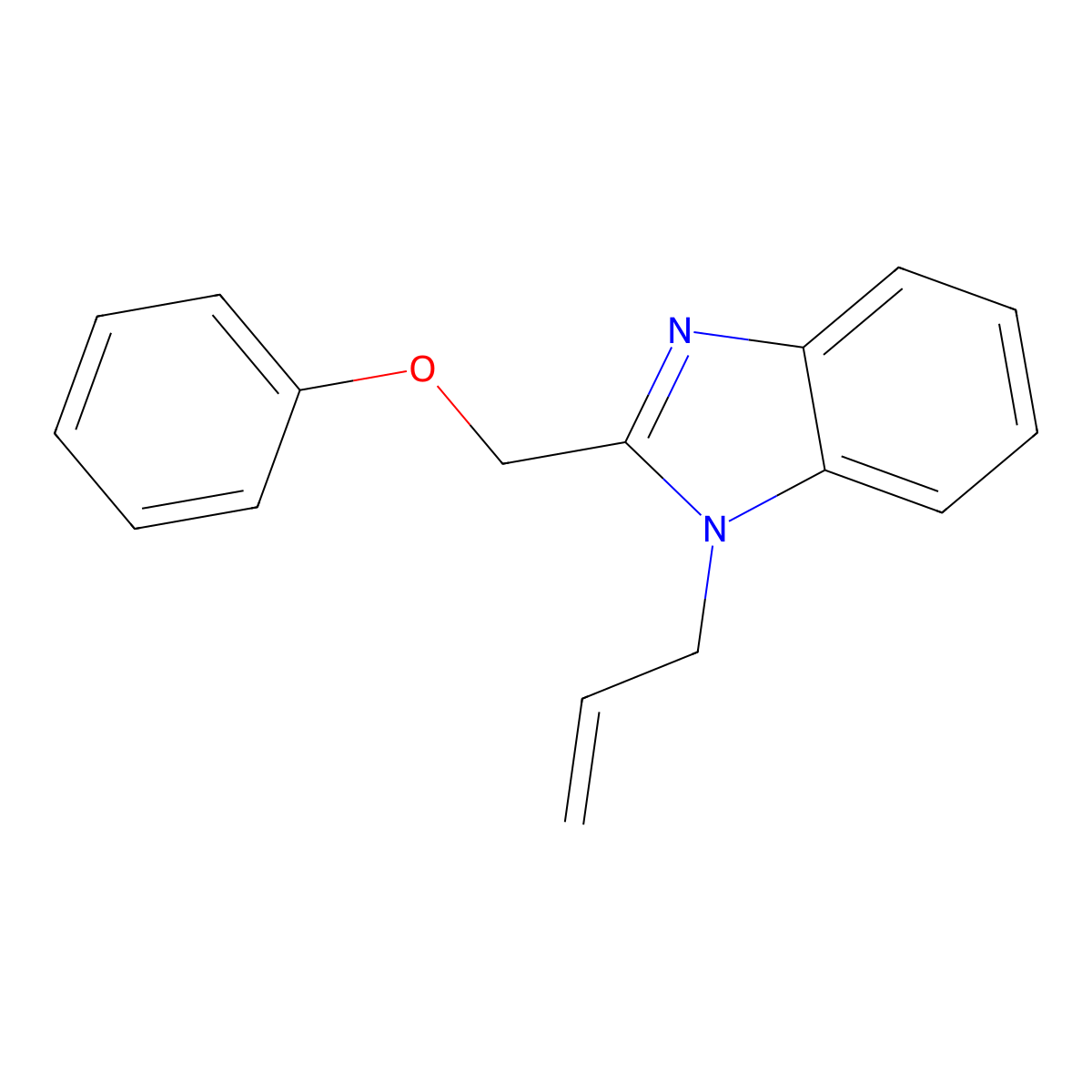 2-(Phenoxymethyl)-1-prop-2-enylbenzimidazole molecular structure, CAS 381180-61-6