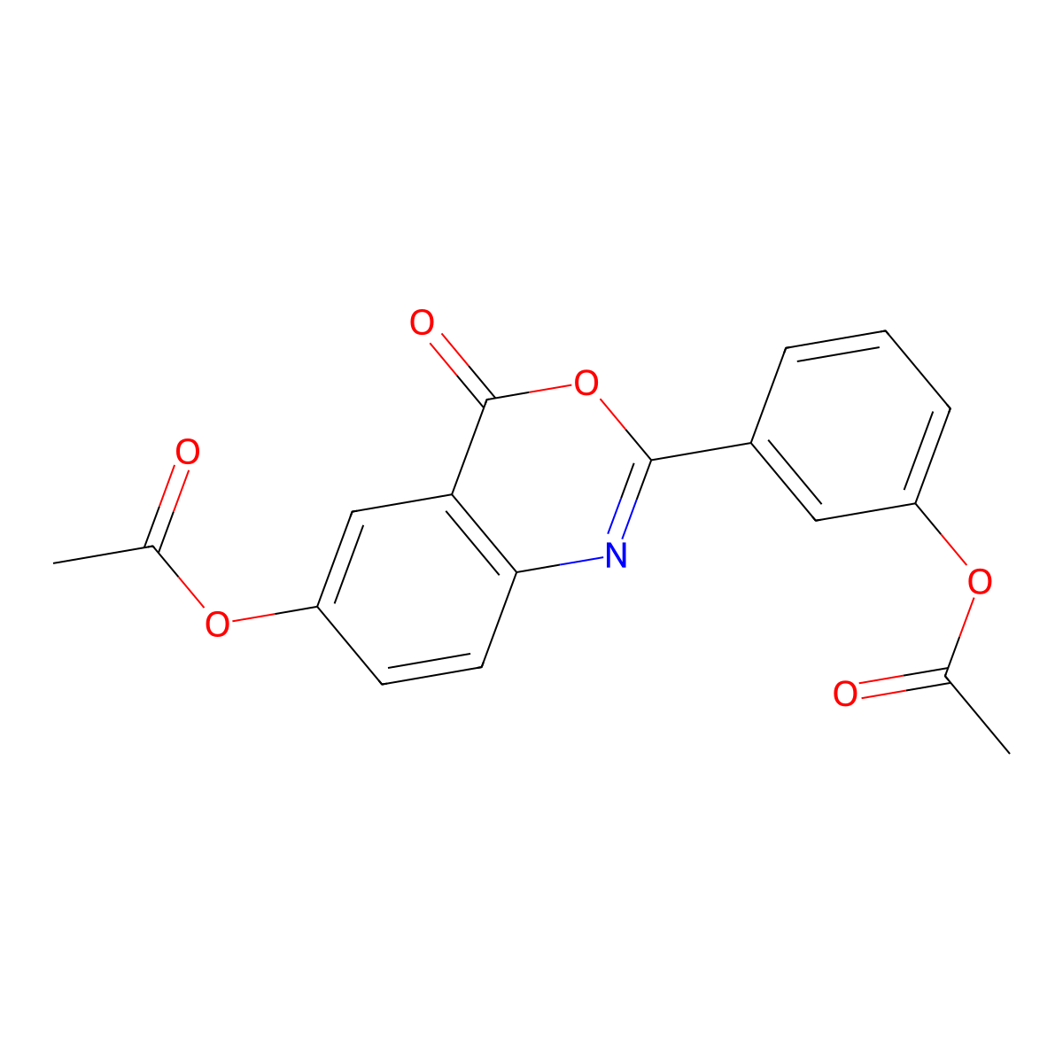 [2-(3-Acetyloxyphenyl)-4-oxo-3,1-benzoxazin-6-yl] acetate molecular structure, CAS 381182-01-0