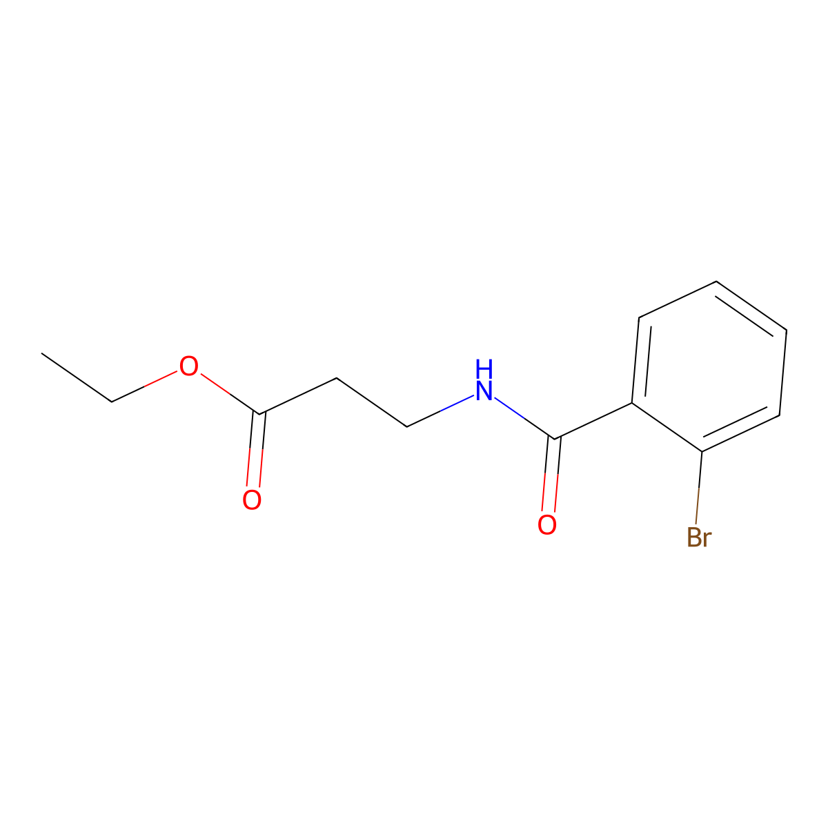 Ethyl 3-(2-bromobenzamido)propanoate molecular structure, CAS 381186-75-0