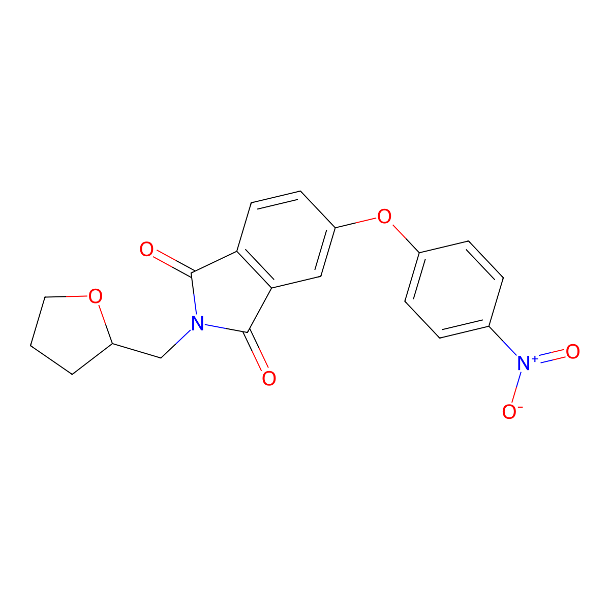 5-(4-Nitrophenoxy)-2-(oxolan-2-ylmethyl)isoindole-1,3-dione molecular structure, CAS 381186-99-8