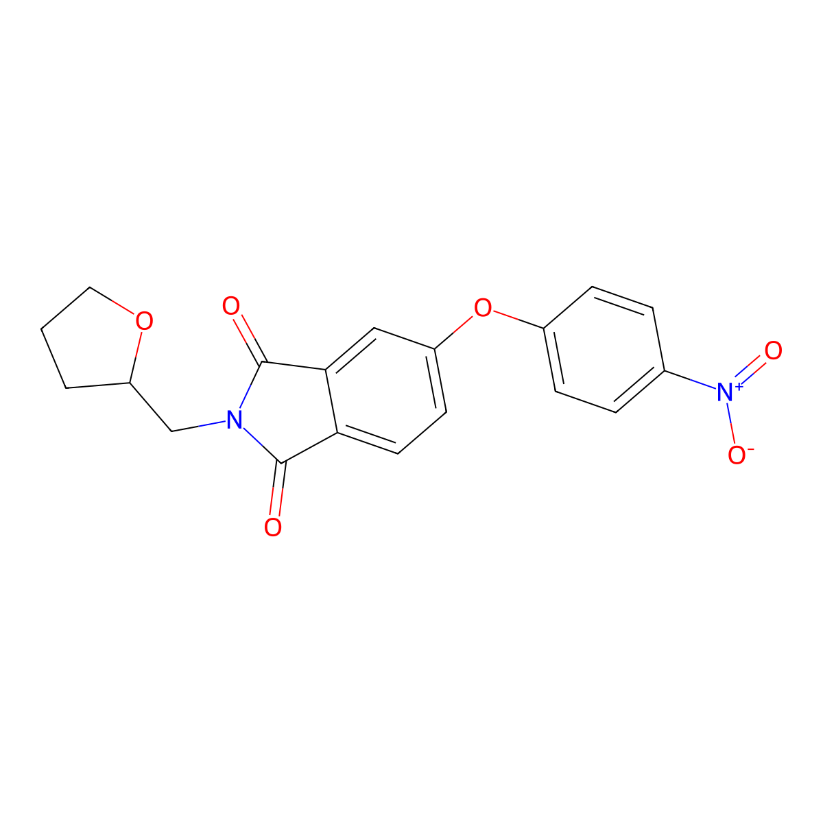 5-(4-Nitrophenoxy)-2-(oxolan-2-ylmethyl)isoindole-1,3-dione molecular structure, CAS 381186-99-8