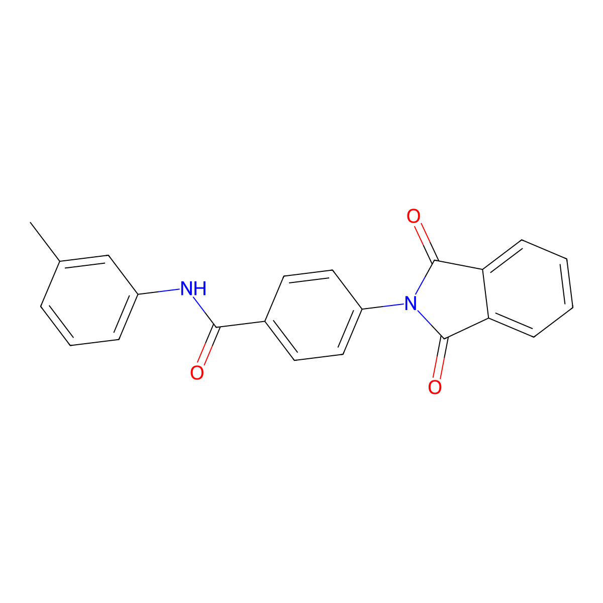 4-(1,3-dioxoisoindol-2-yl)-N-(3-methylphenyl)benzamide molecular structure, CAS 381188-77-8