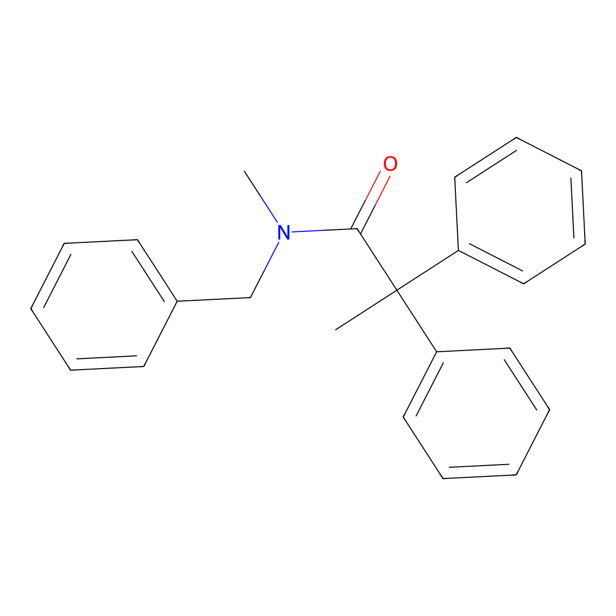 N-benzyl-N-methyl-2,2-diphenylpropanamide molecular structure, CAS 381192-99-0