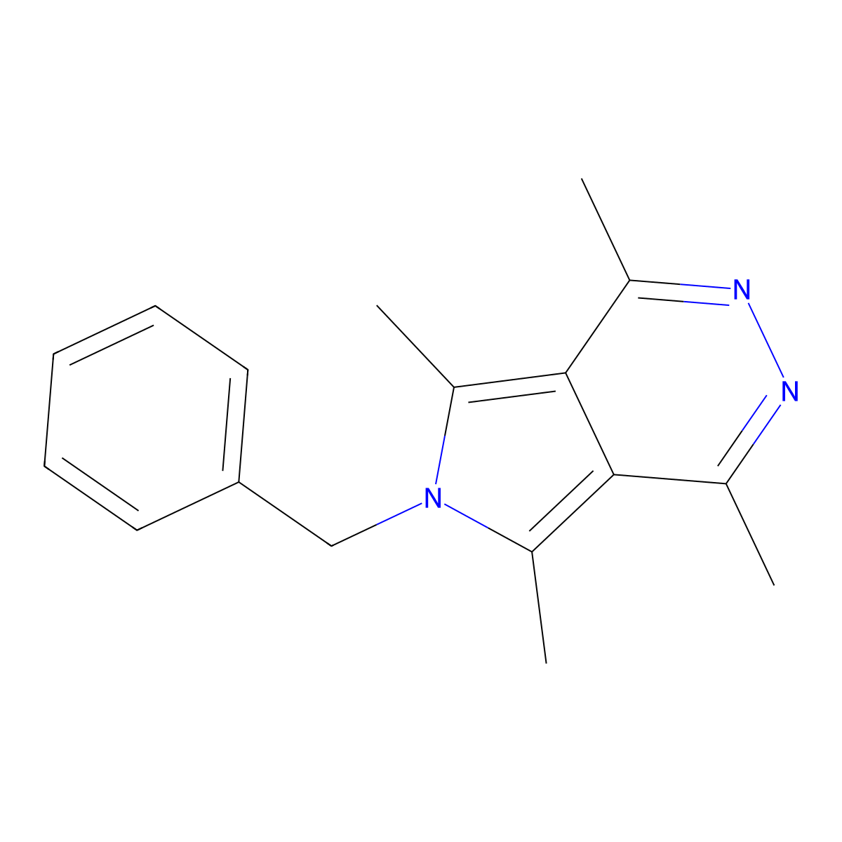 6-Benzyl-1,4,5,7-tetramethyl-6H-pyrrolo[3,4-d]pyridazine molecular structure, CAS 381196-23-2