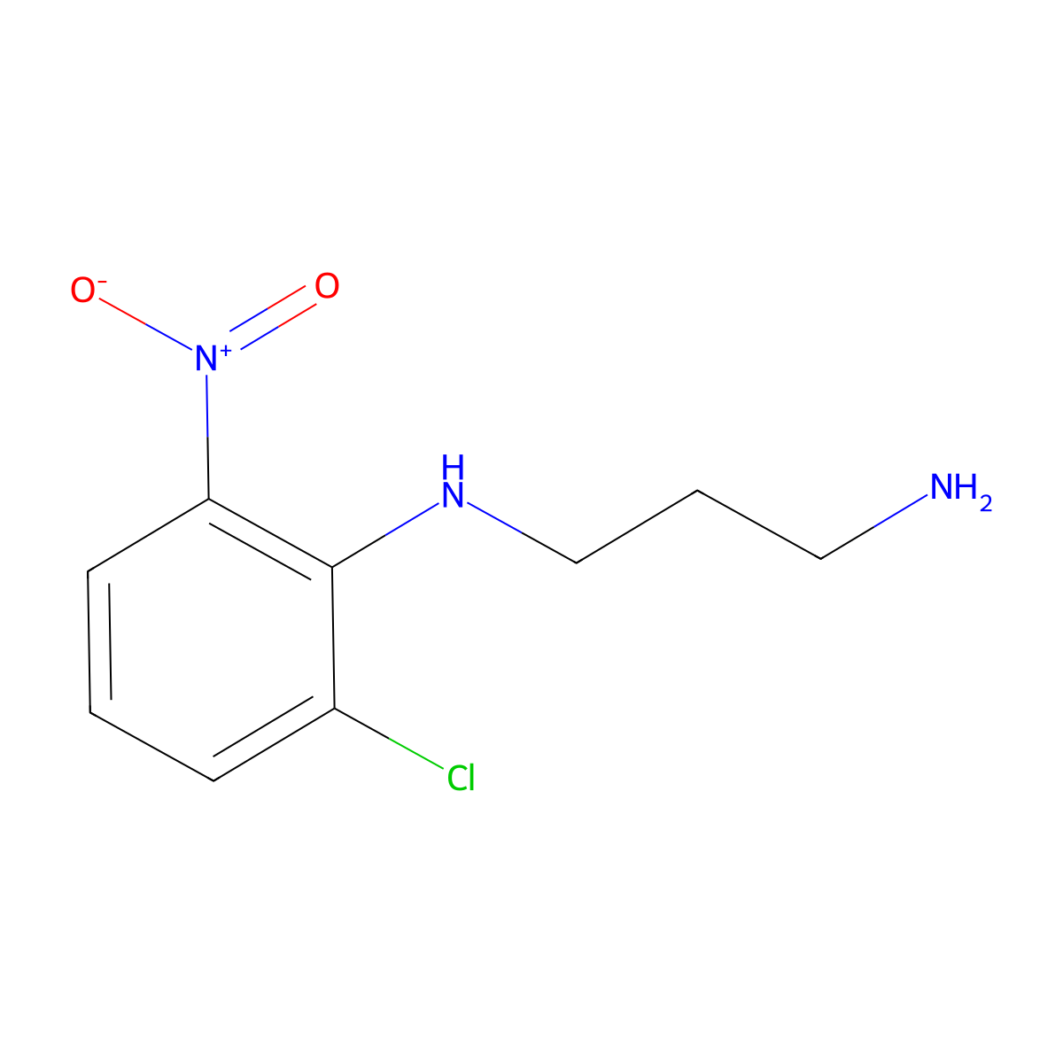 (3-Aminopropyl)(6-chloro-2-nitrophenyl)amine molecular structure, CAS 381196-81-2