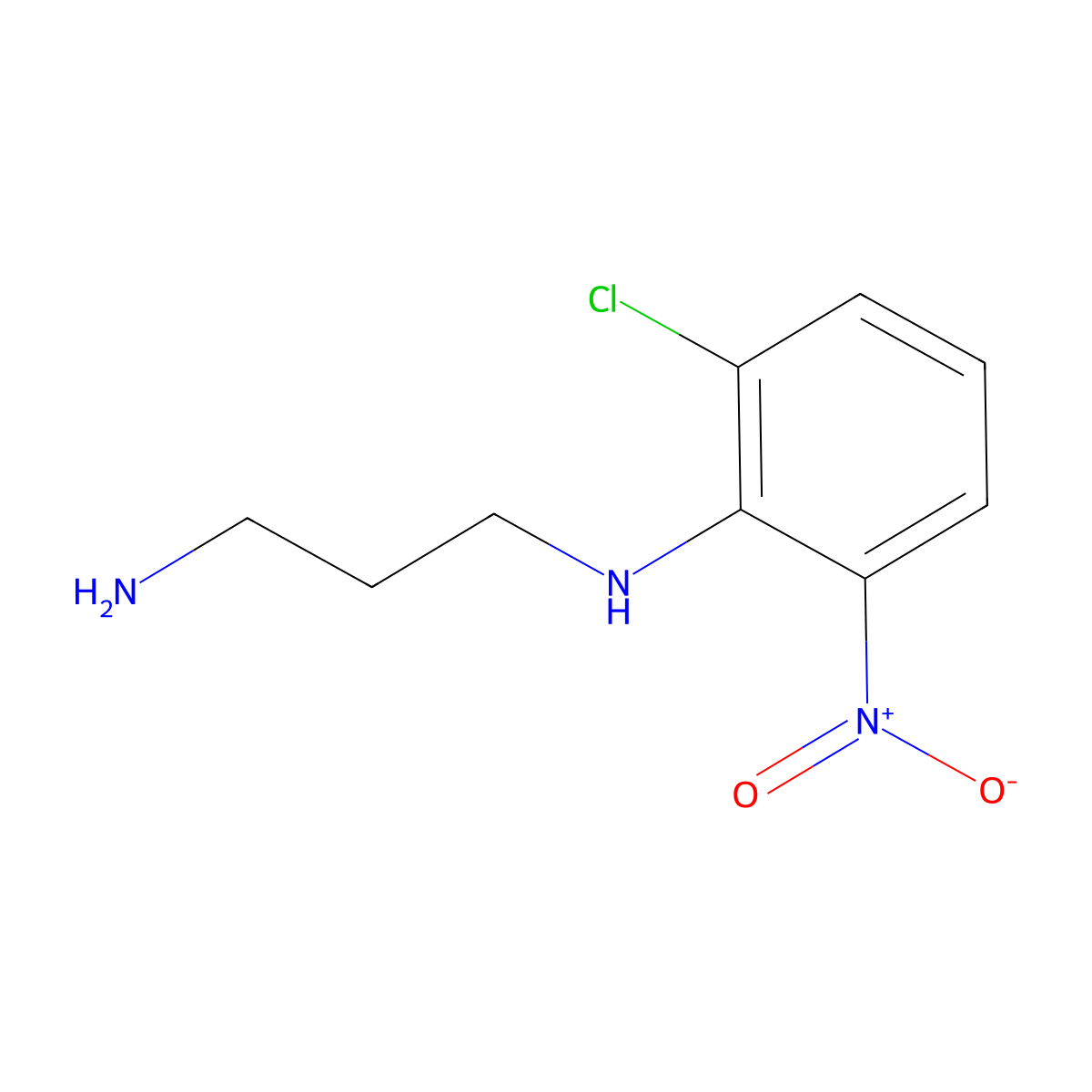 (3-Aminopropyl)(6-chloro-2-nitrophenyl)amine molecular structure, CAS 381196-81-2