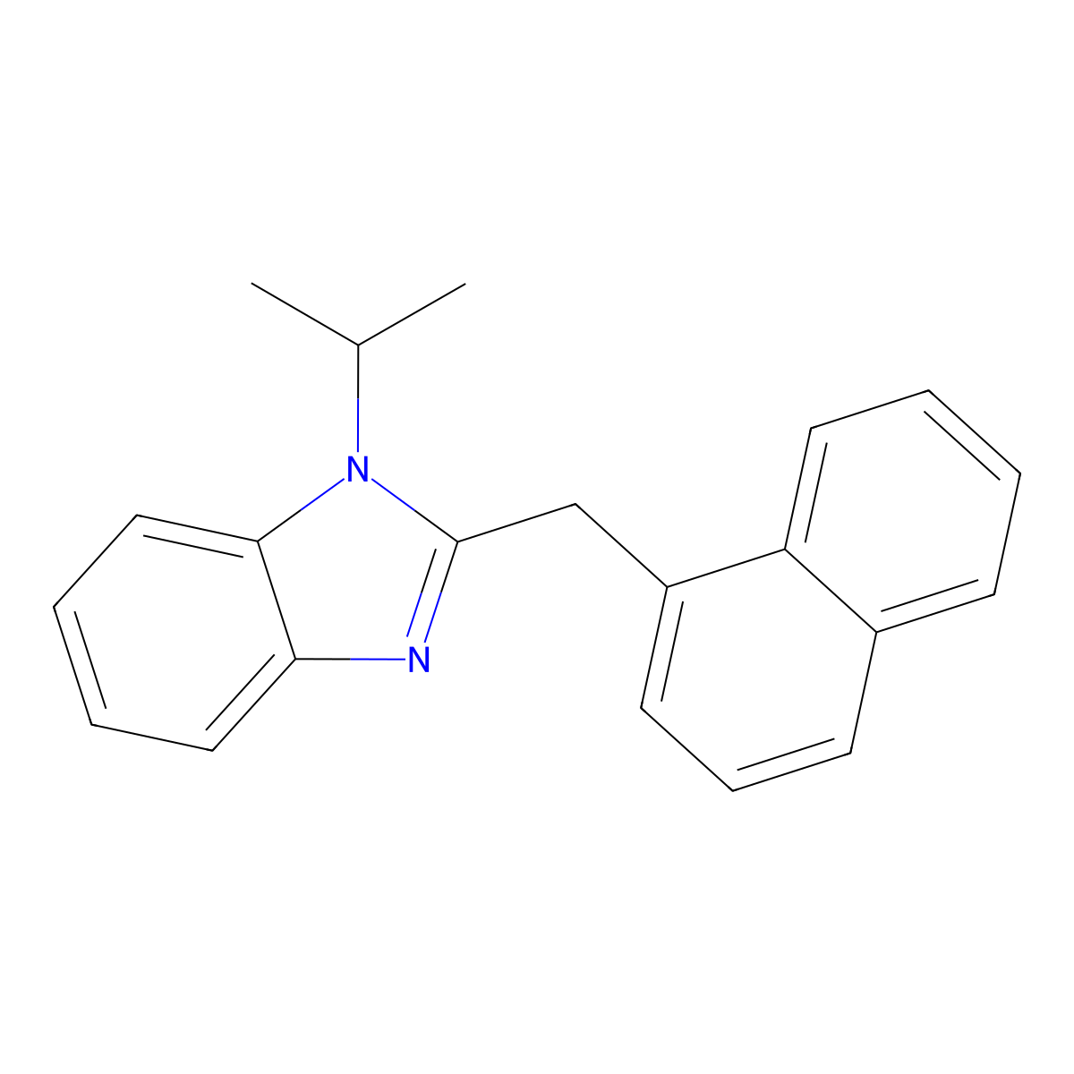 2-(Naphthalen-1-ylmethyl)-1-propan-2-ylbenzimidazole molecular structure, CAS 381197-50-8