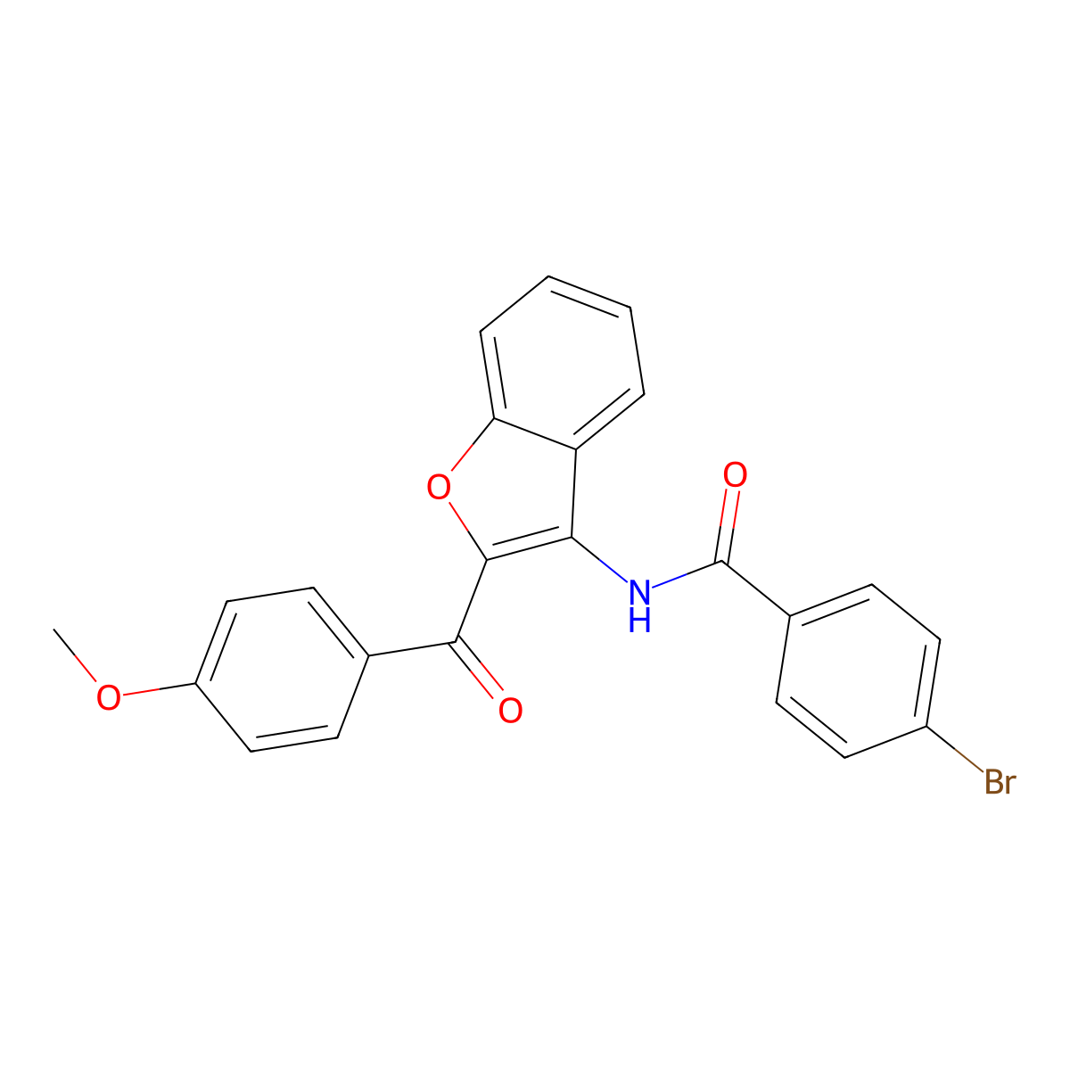 4-bromo-N-[2-(4-methoxybenzoyl)-1-benzofuran-3-yl]benzamide molecular structure, CAS 381197-87-1
