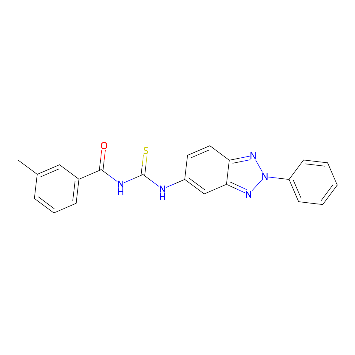 3-methyl-N-[(2-phenylbenzotriazol-5-yl)carbamothioyl]benzamide molecular structure, CAS 381199-70-8